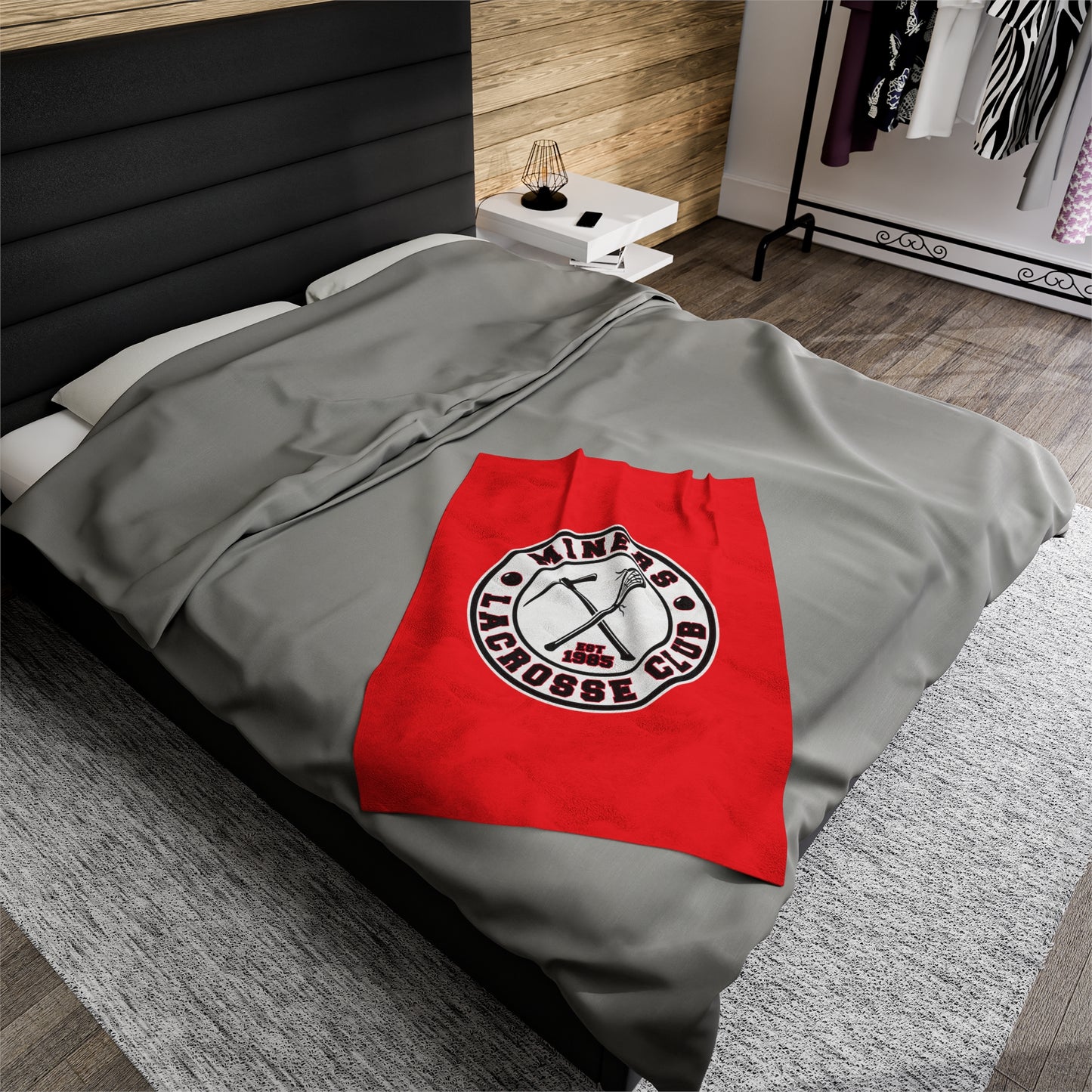 Edmonton Miners Velveteen Plush Blanket