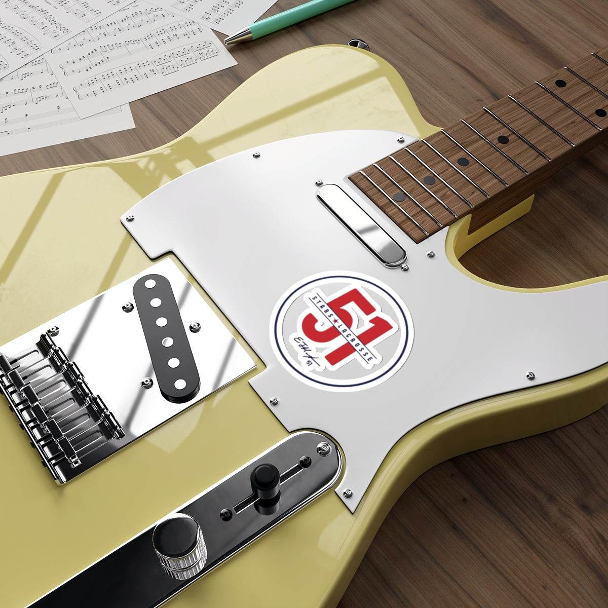 51 Stars Lacrosse Die-Cut Stickers