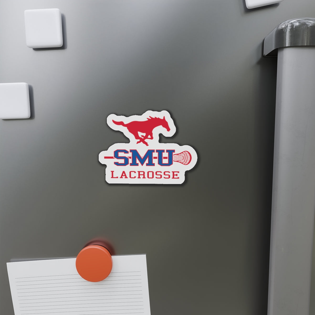 SMU Lacrosse Die-Cut Magnet