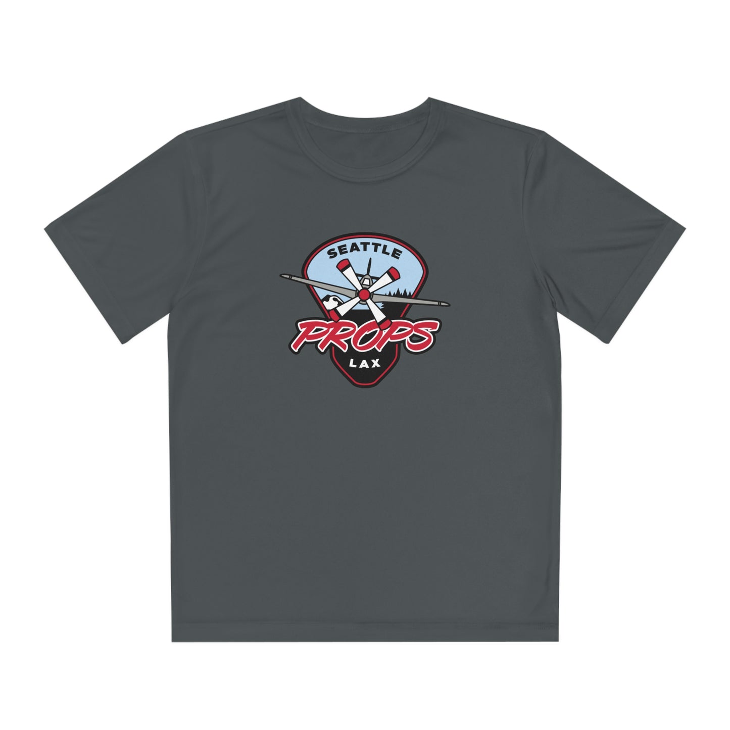 Youth Seattle Props Lacrosse Sport-Tek Performance Tee