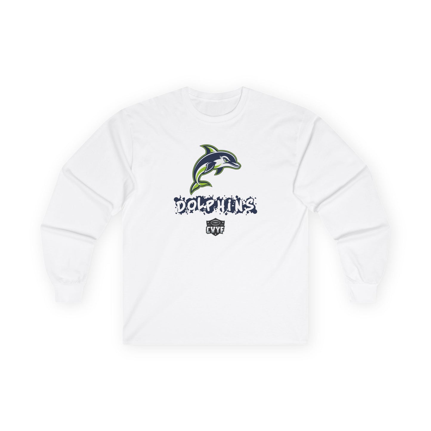 Adult Dolphins Gildan Ultra Cotton Long Sleeve