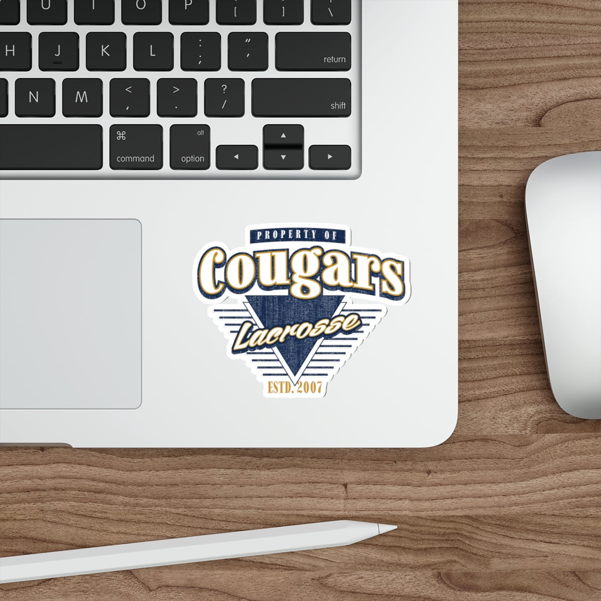 Evergreen Cougars Lacrosse Die-Cut Stickers