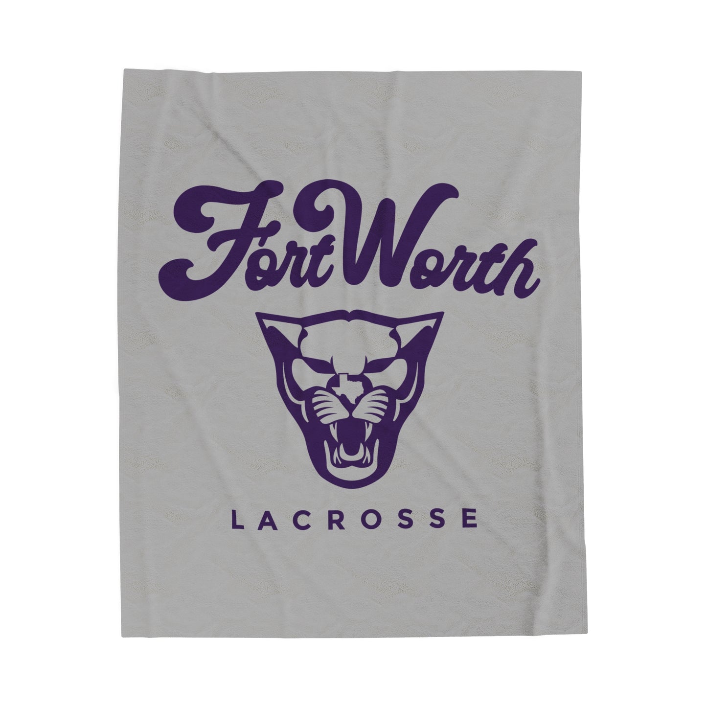Fort Worth Lacrosse Velveteen Plush Blanket