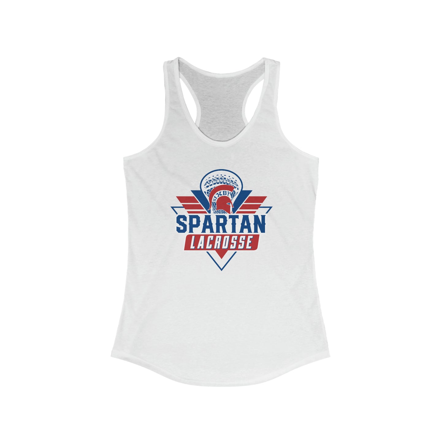 Women's Bixby Spartan Lacrosse Next Level Racerback Tank
