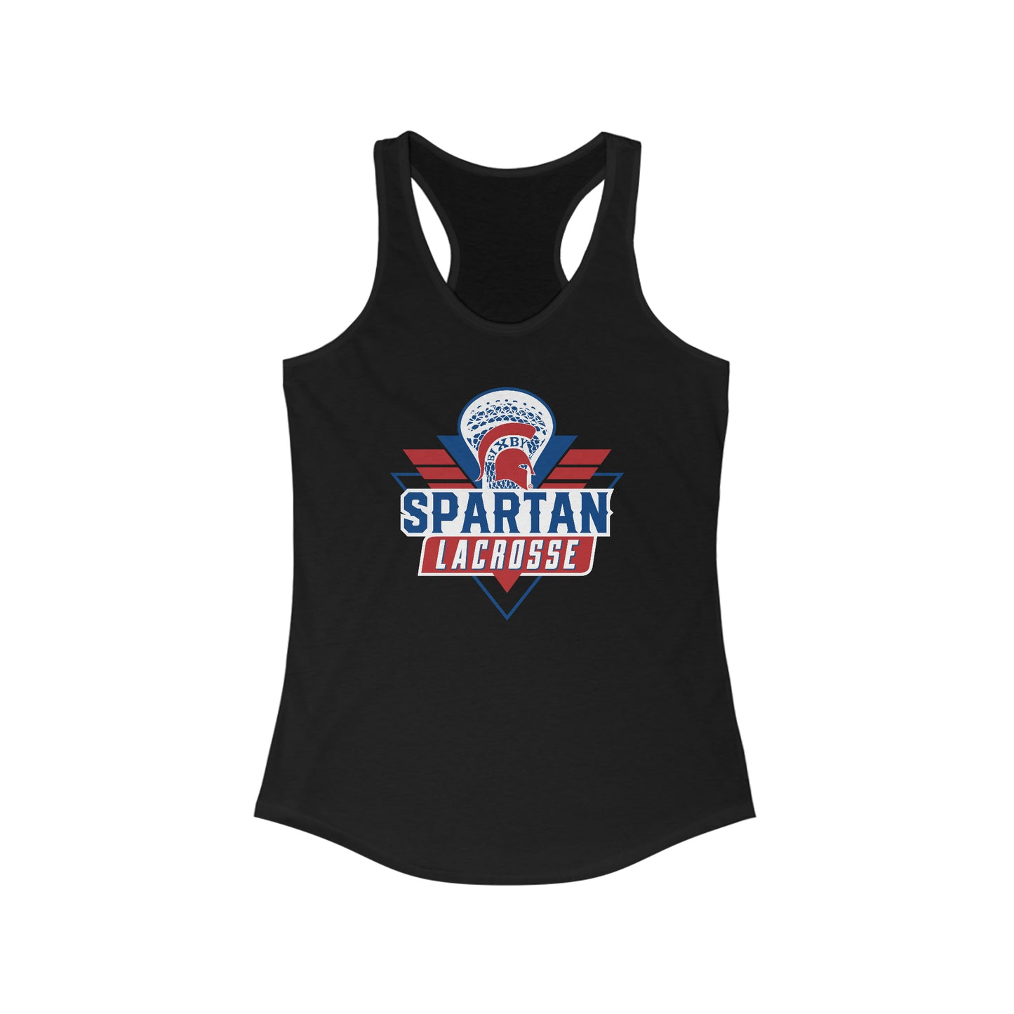 Women's Bixby Spartan Lacrosse Next Level Racerback Tank