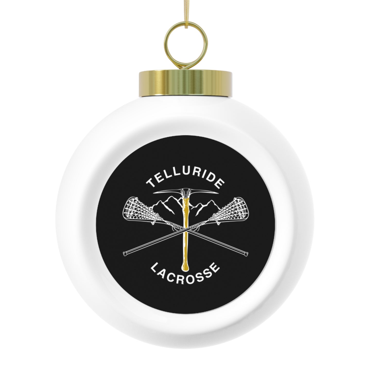 Telluride Lacrosse Christmas Ball Ornament