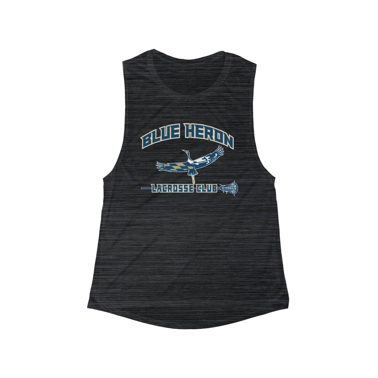 Women's  Blue Heron Lax Bella + Canvas Flowy Scoop Sport Tank