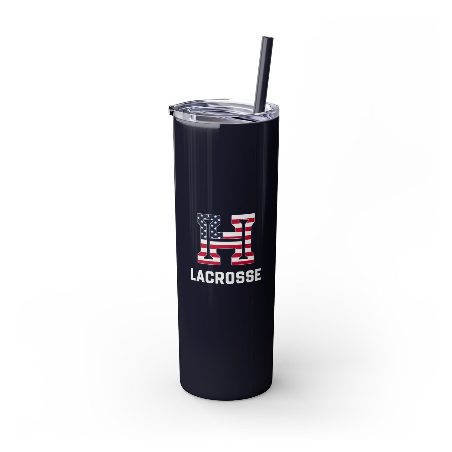 Hoyas Lacrosse Skinny Tumbler with Straw (20oz)