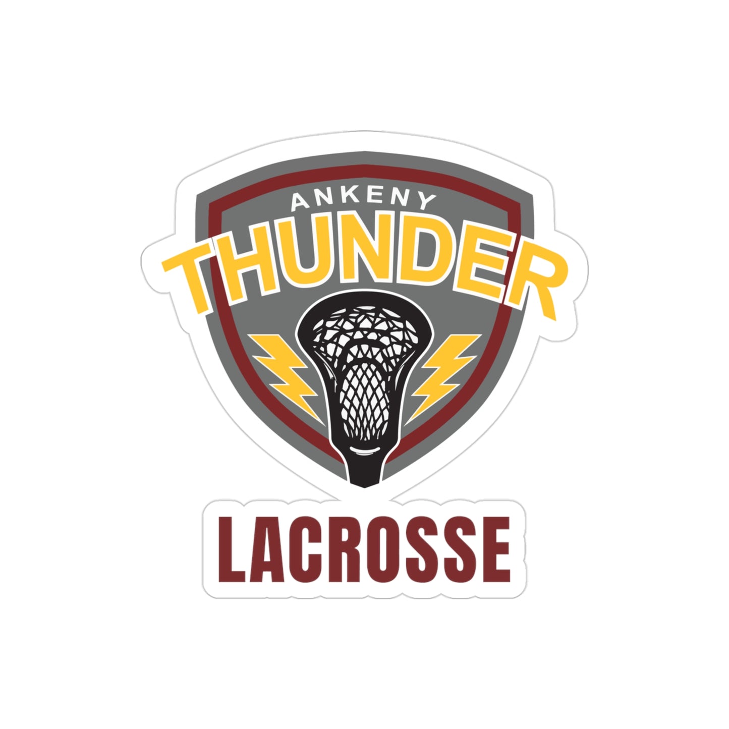 Thunder Transparent Die-Cut Outdoor Stickers (3"x3")