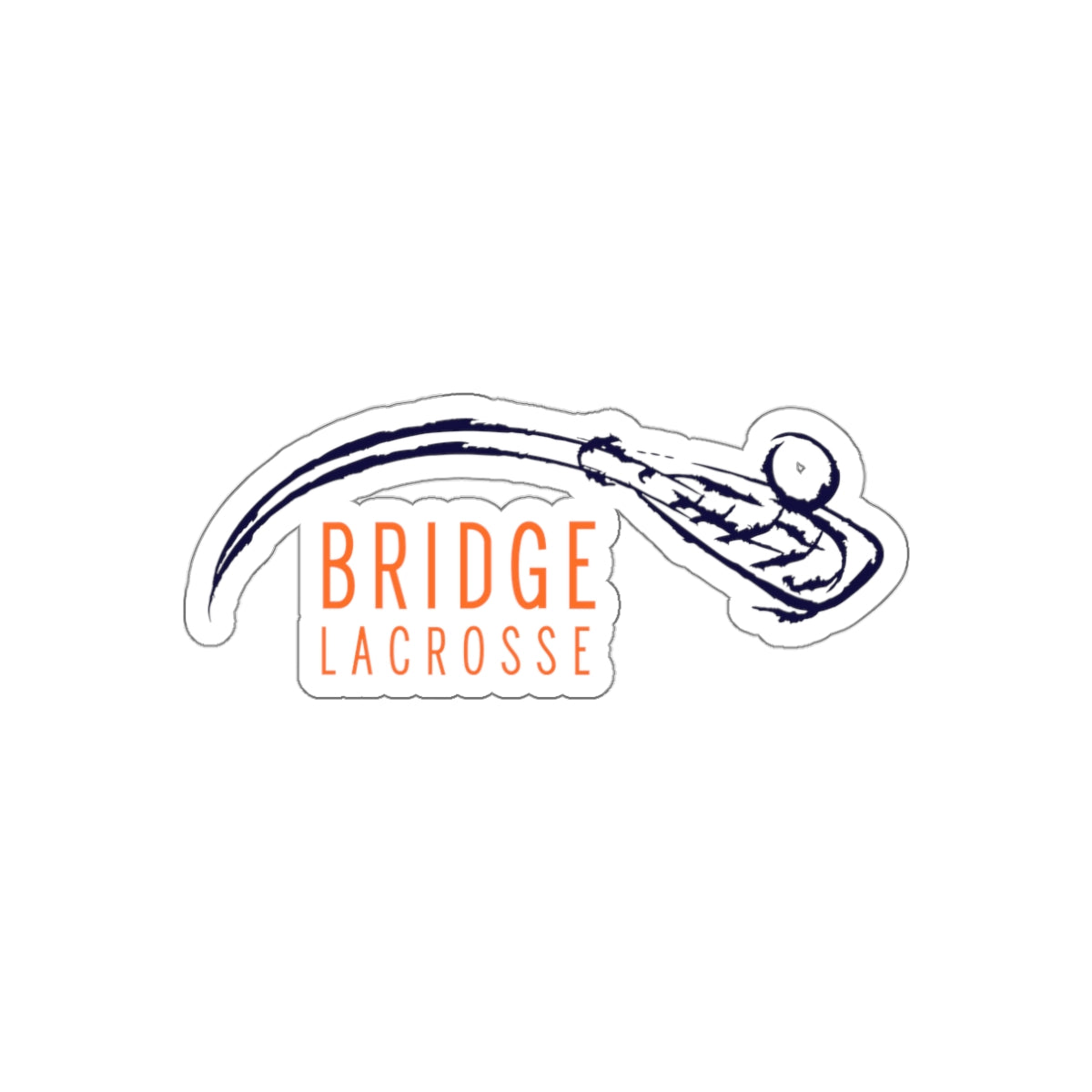 Bridge Lacrosse Die Cut Stickers