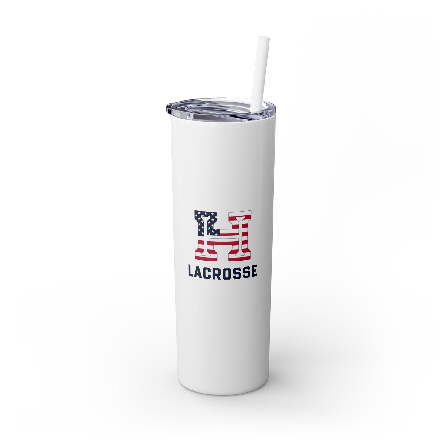 Hoyas Lacrosse Skinny Tumbler with Straw (20oz)