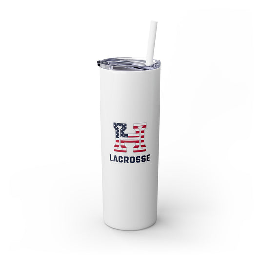 Hoyas Lacrosse Skinny Tumbler with Straw (20oz)