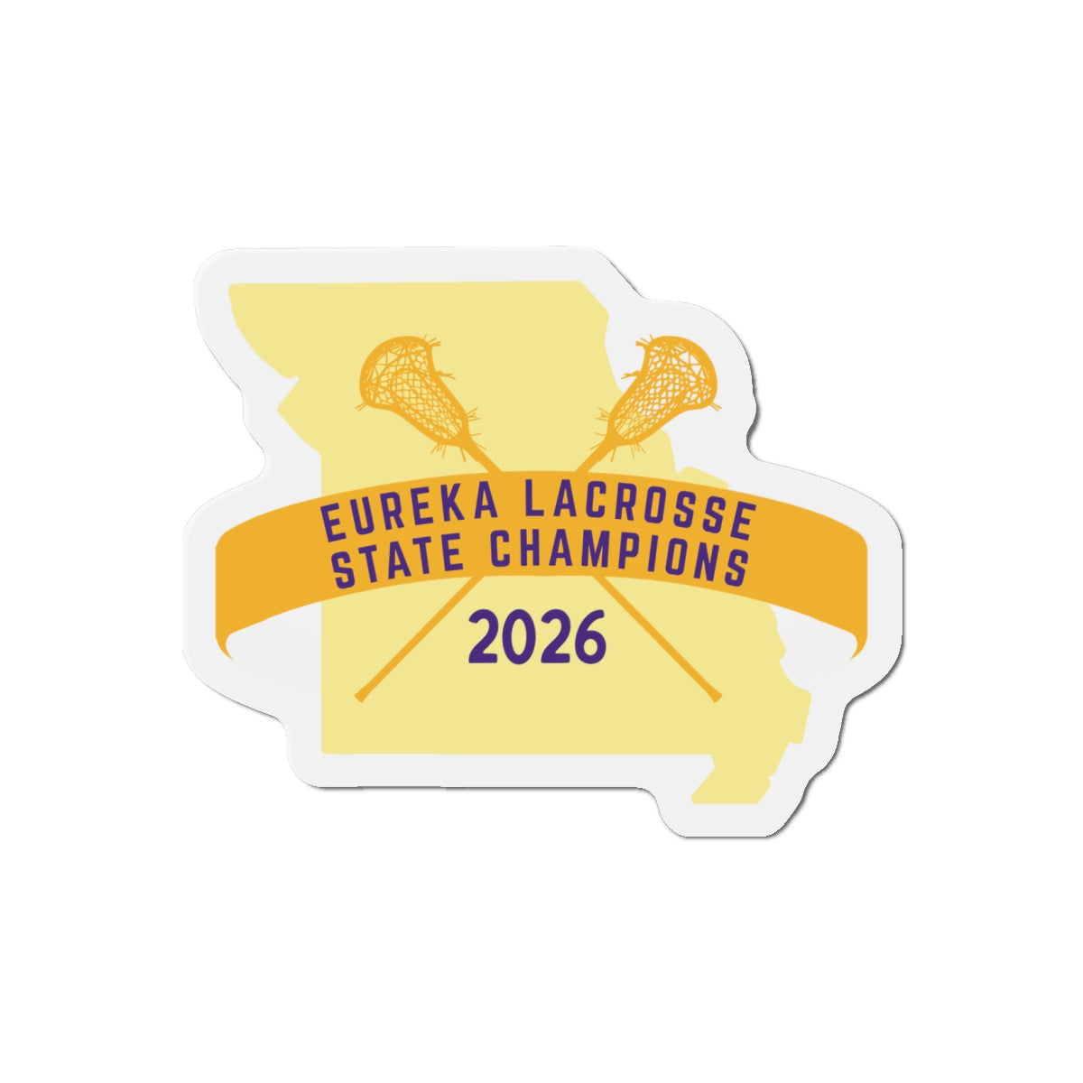 Eureka Girls Lacrosse Die-Cut Magnet