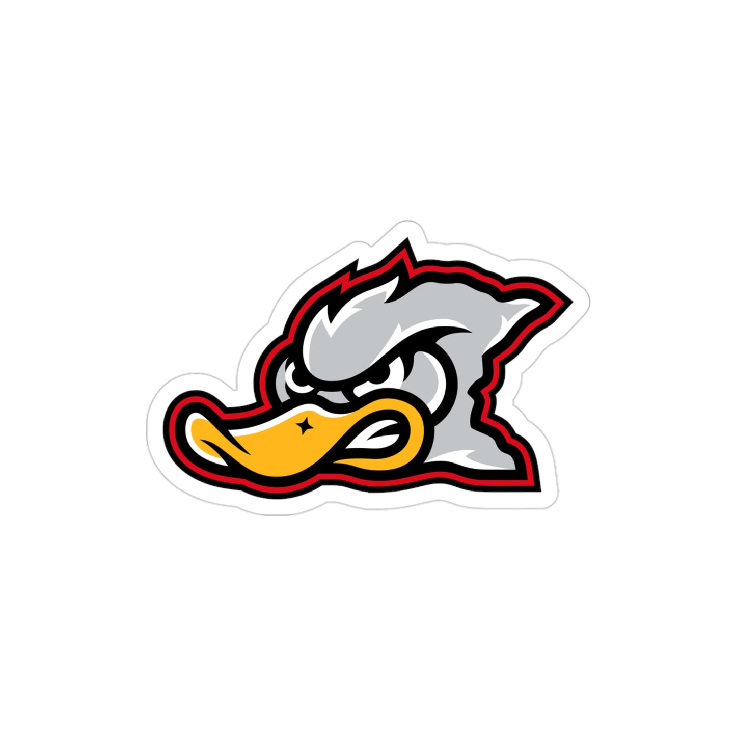 Grey Duck Lacrosse Transparent Die-Cut Outdoor Sticker