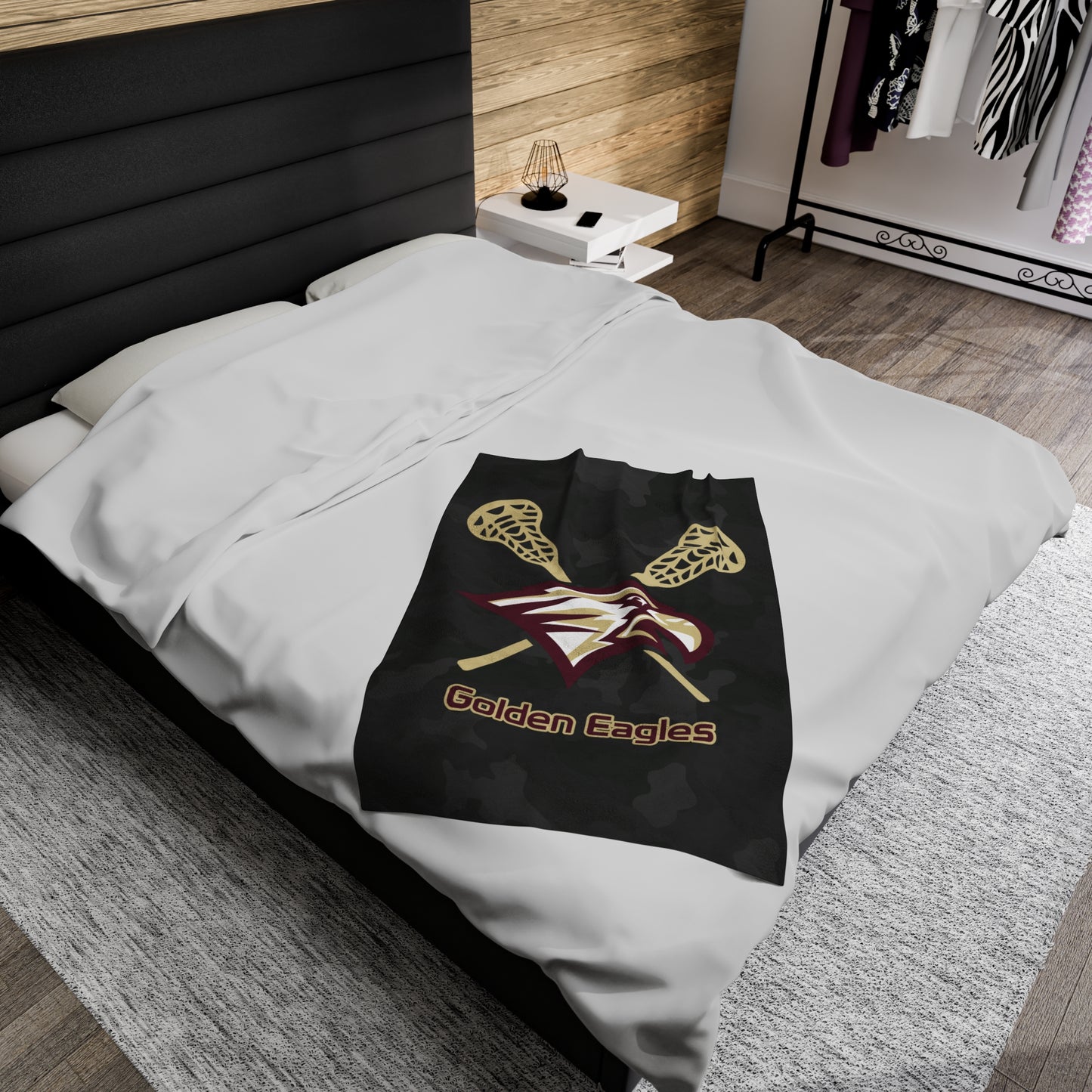 Maple Mountain Youth Lacrosse Velveteen Plush Blanket