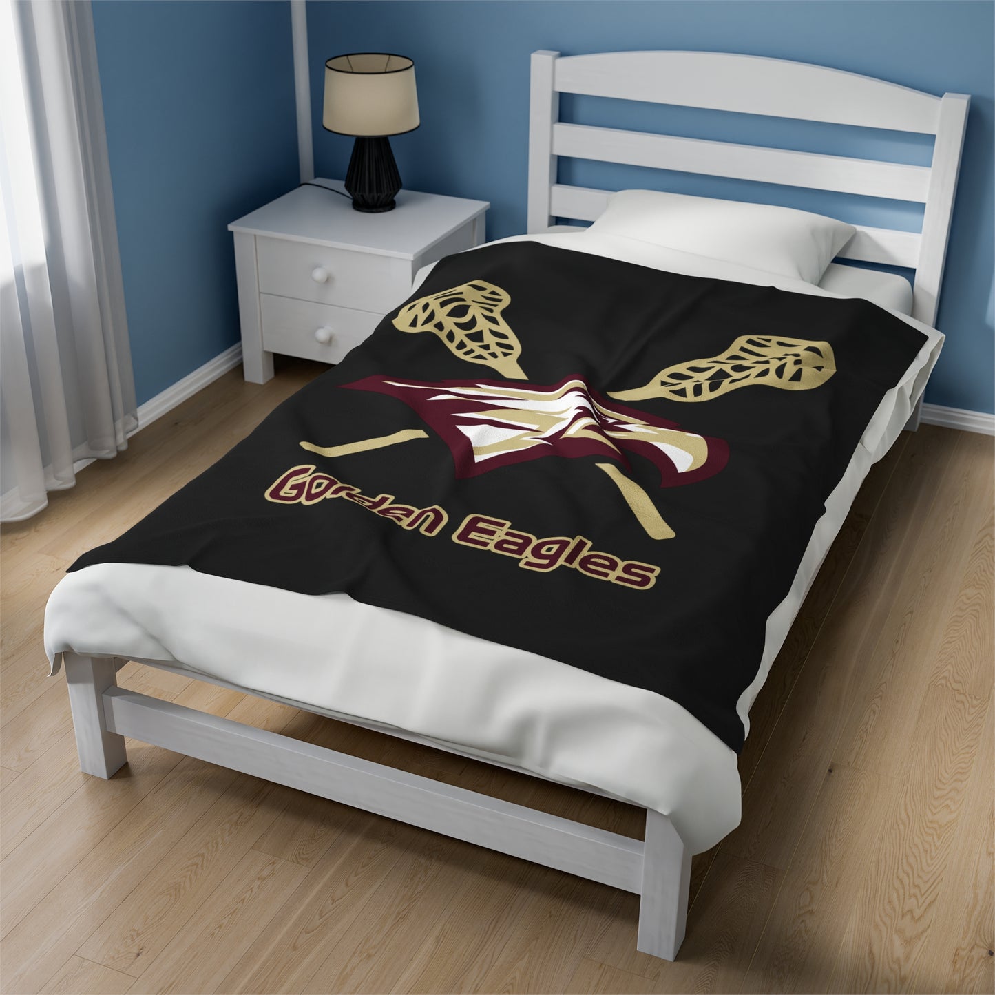 Maple Mountain Youth Lacrosse Velveteen Plush Blanket