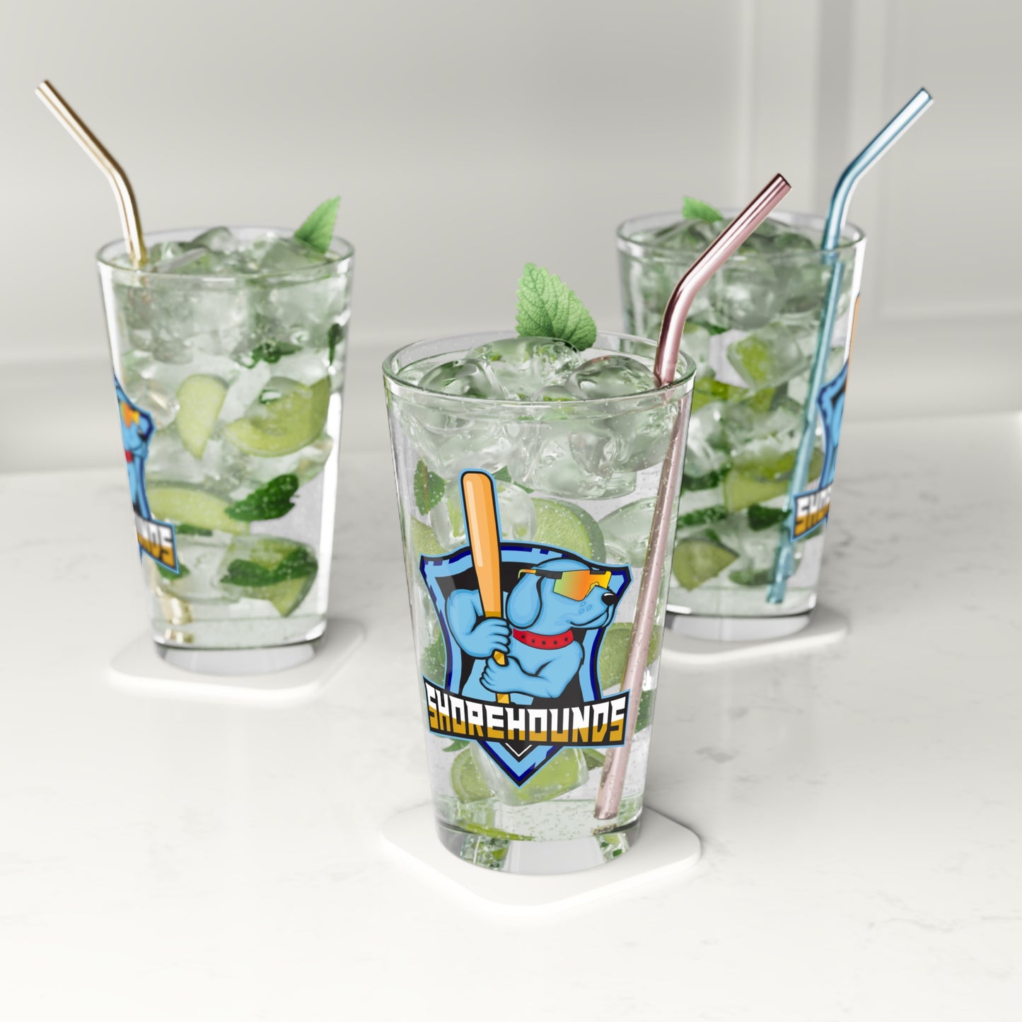 Shorehounds Softball Pint Glass - 16oz
