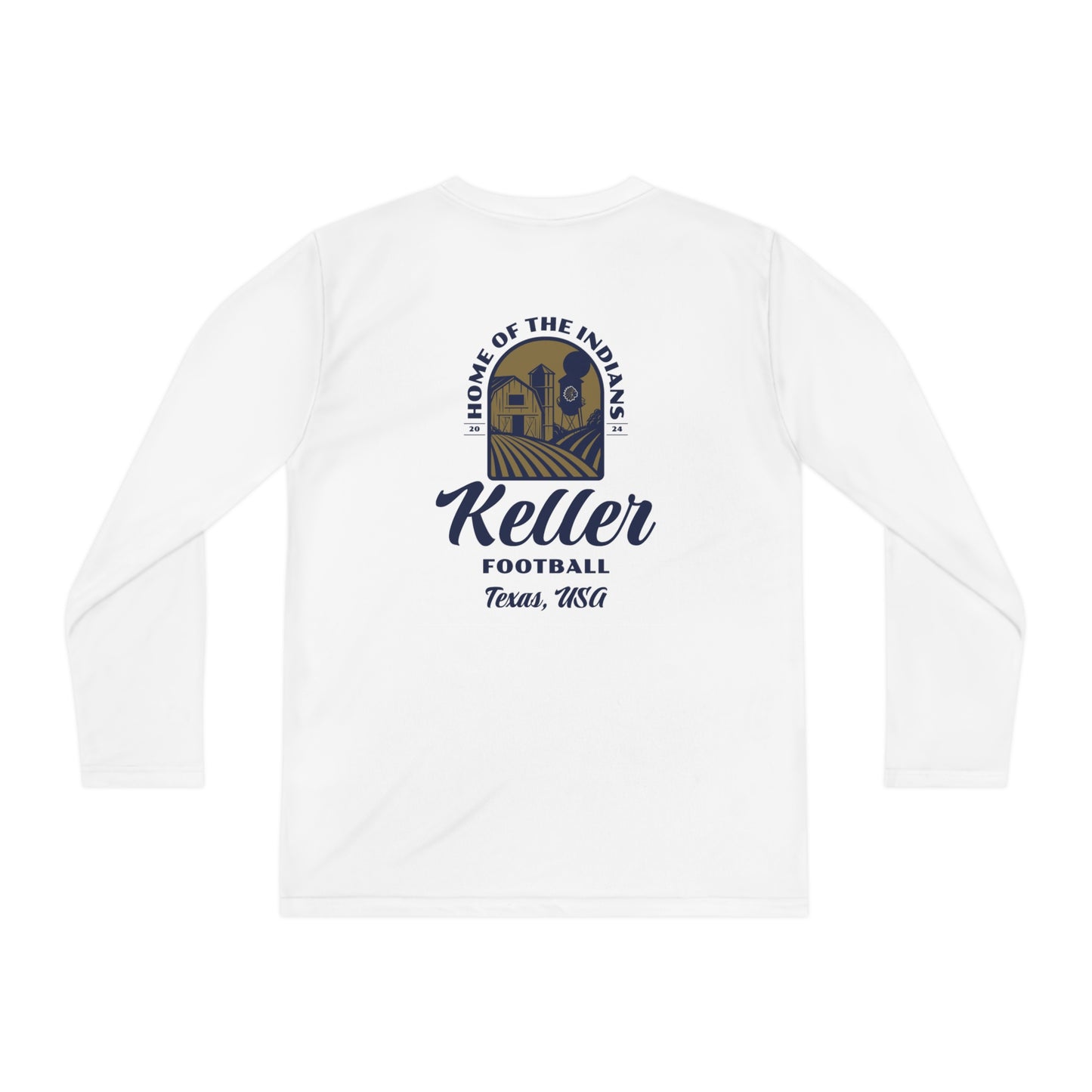 Youth Keller Football Sport-Tek Performance Long Sleeve Shirt