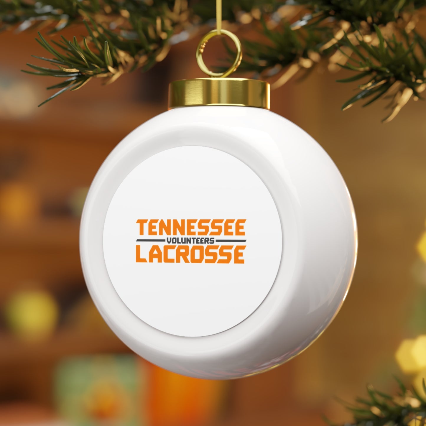 Tennessee Lacrosse Christmas Ball Ornament