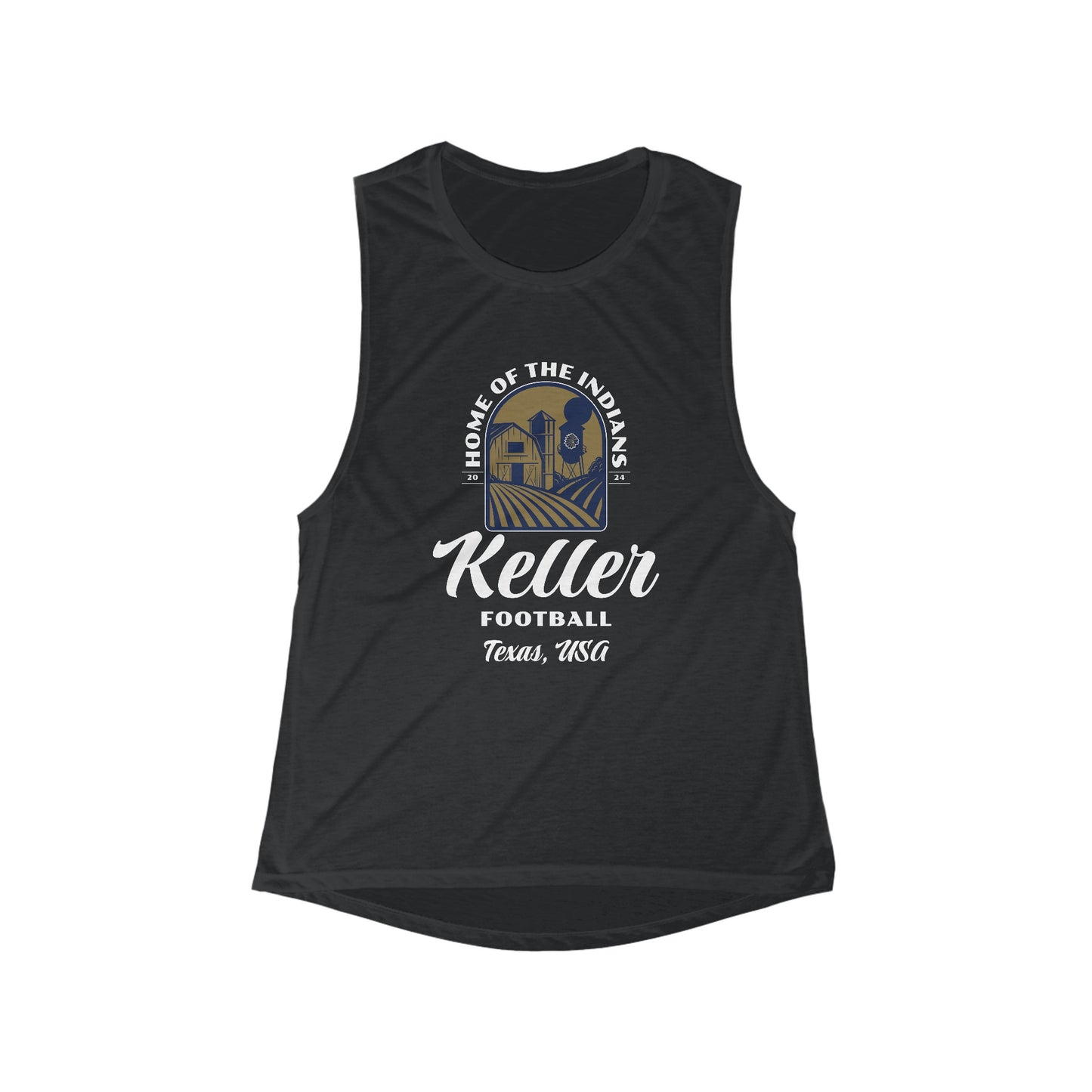 Women's Keller Football Flowy Scoop Muscle Tank
