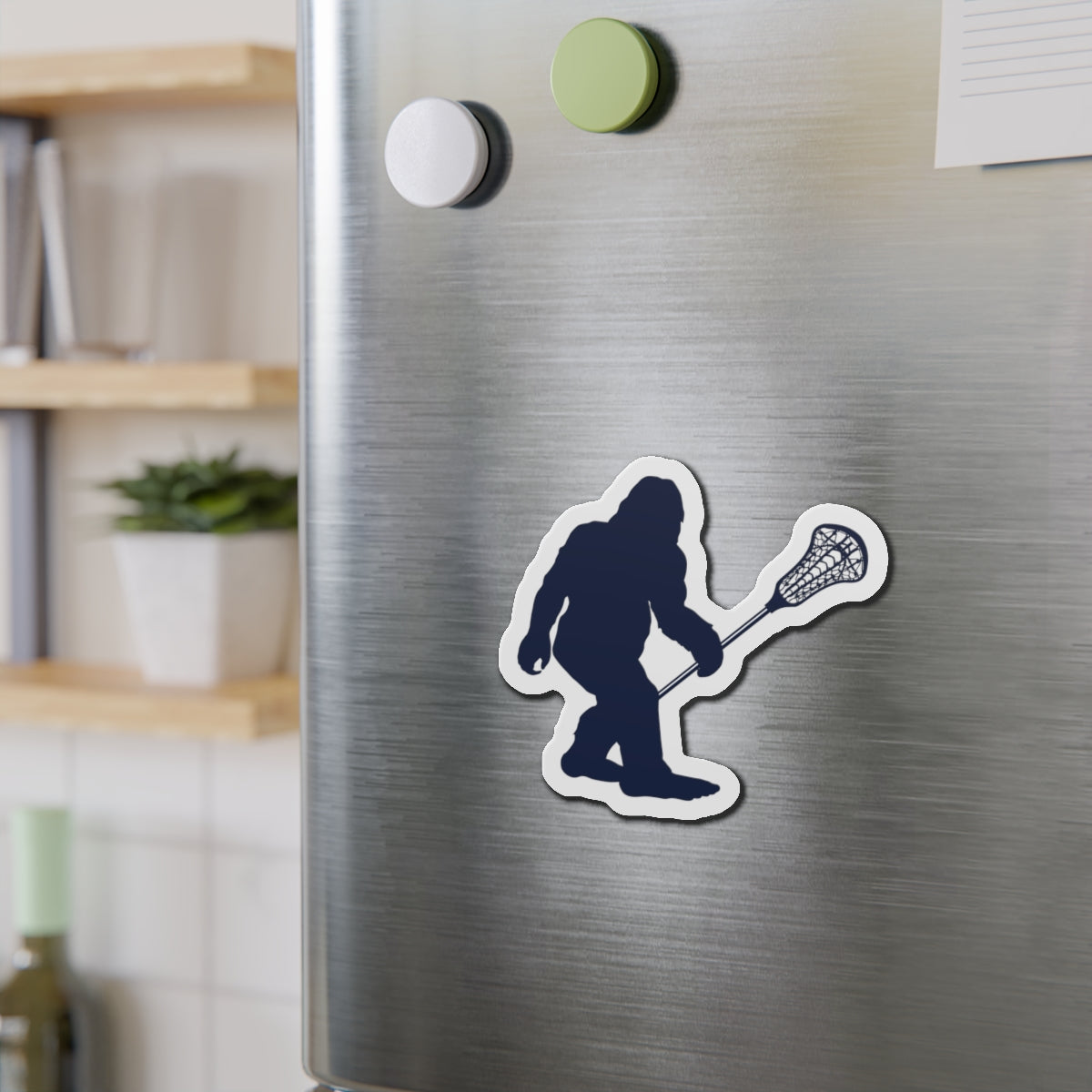 Sasquatch Lacrosse Die Cut Magnet