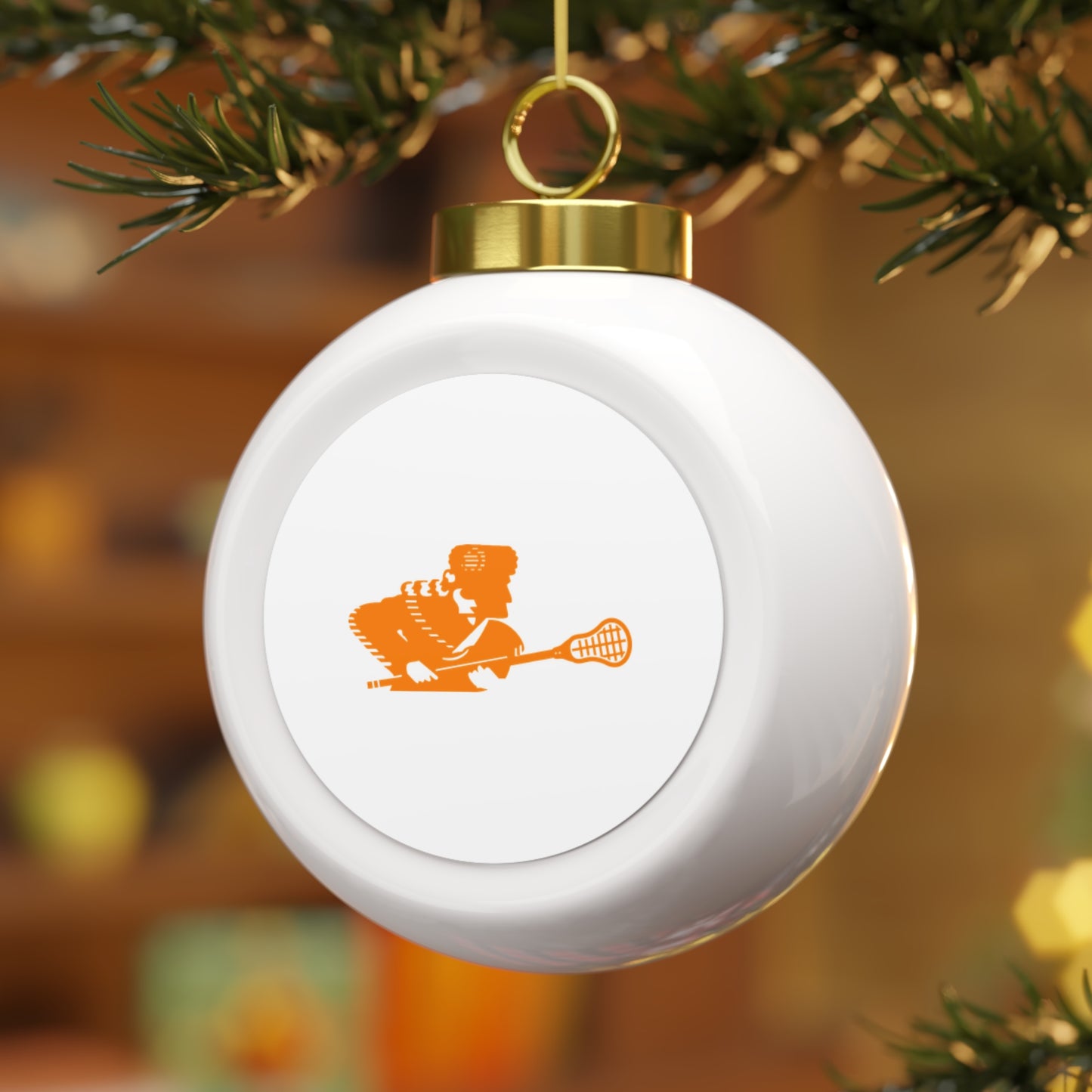 Tennessee Lacrosse Christmas Ball Ornament