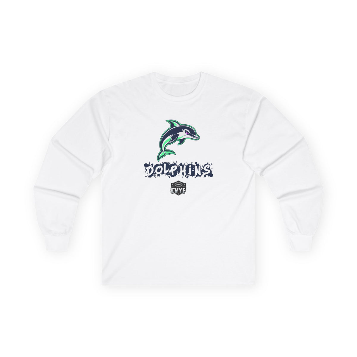 Adult Dolphins Gildan Ultra Cotton Long Sleeve