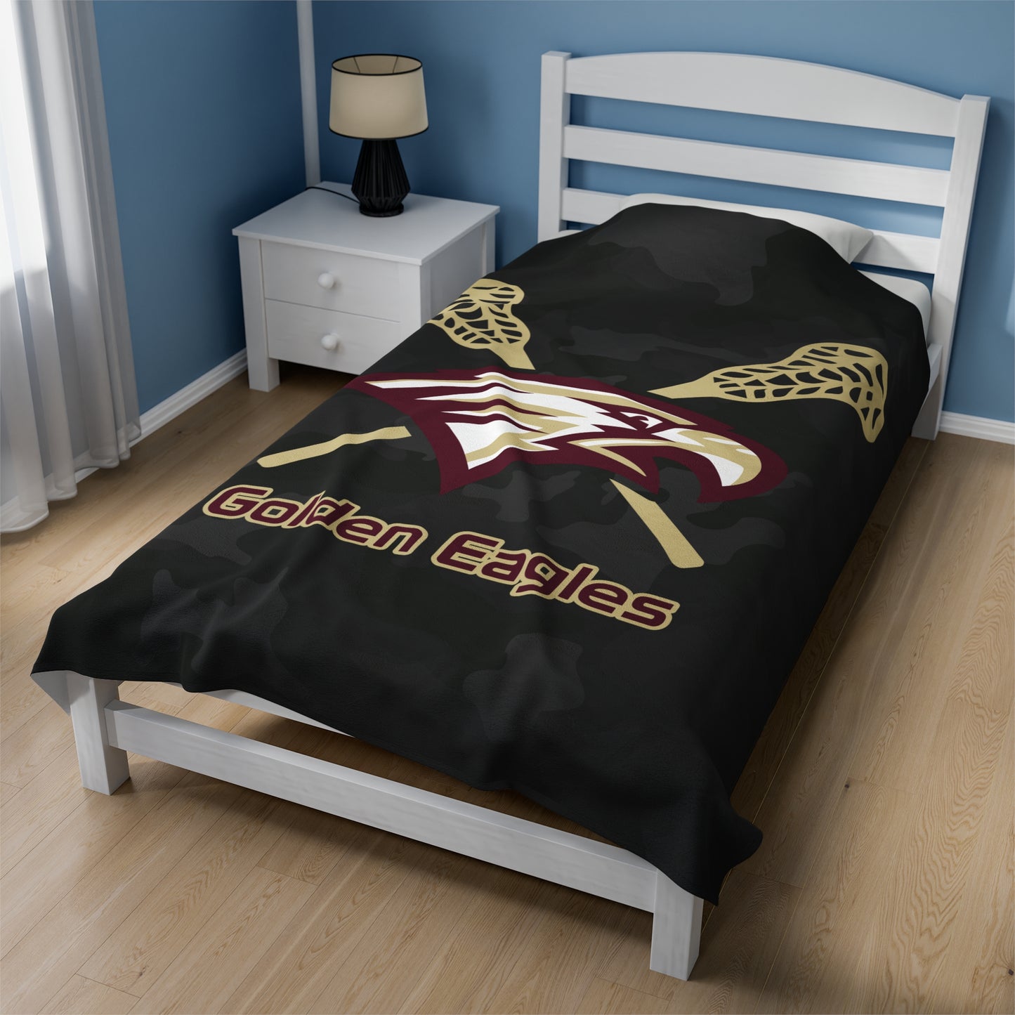 Maple Mountain Youth Lacrosse Velveteen Plush Blanket