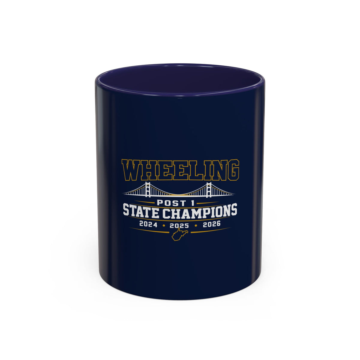 Wheeling Post 1 Ceramic Coffee Accent Mug (11oz) – Navy