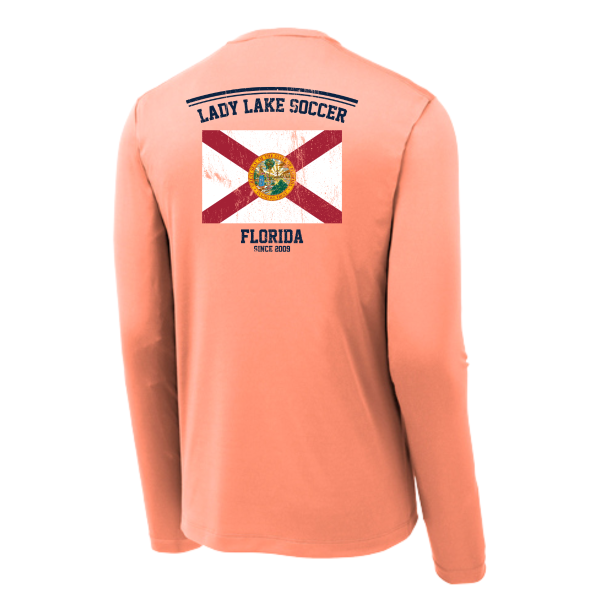 Adult Lady Lake Soccer Association Sport-Tek Posi UV Pro LS Tee