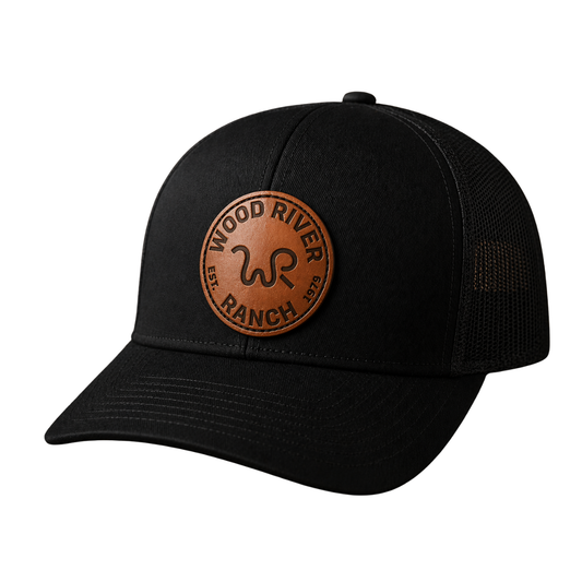 Wood River Ranch Beef Richardson R-Flex Trucker Cap w/ Leather Patch