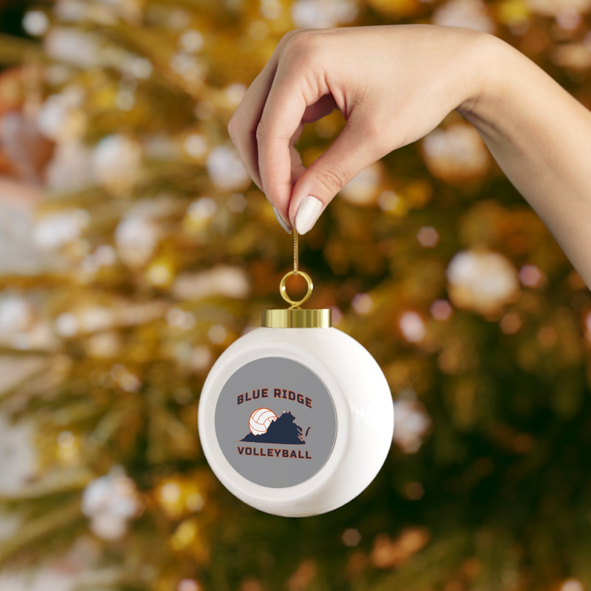 Blue Ridge Volleyball Christmas Ball Ornament