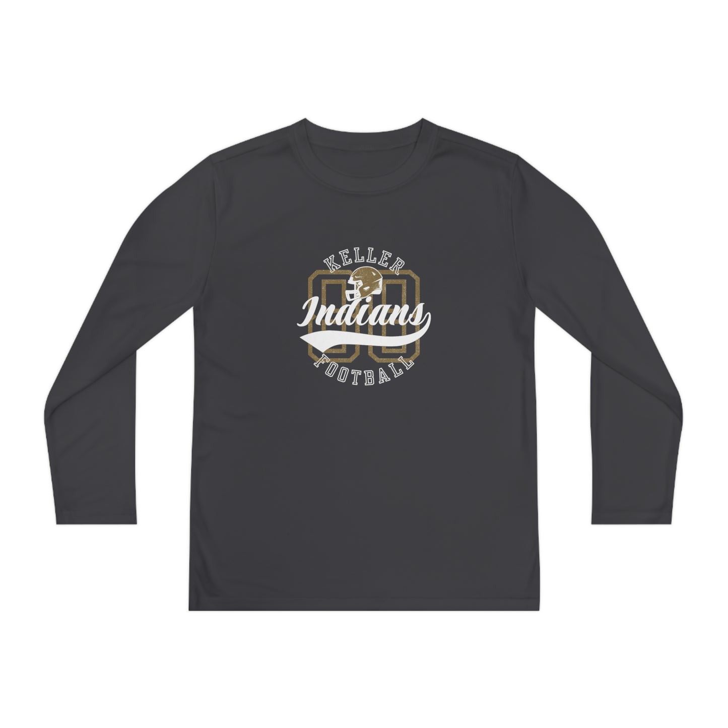 Youth Keller Football Sport-Tek Performance Long Sleeve Shirt