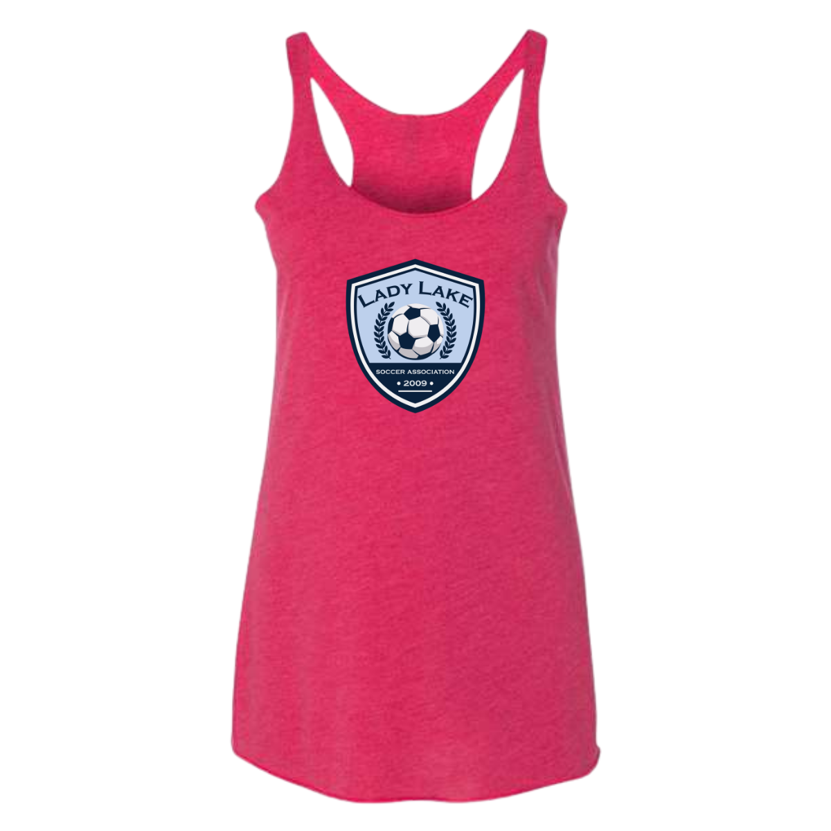 Women's Lady Lake Soccer Association Racerback Tank Top