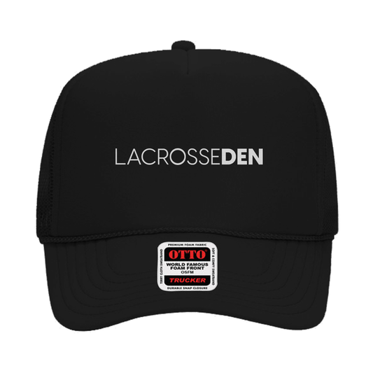 LacrosseDen Otto 5-Panel Crown Mesh Back Trucker Hat