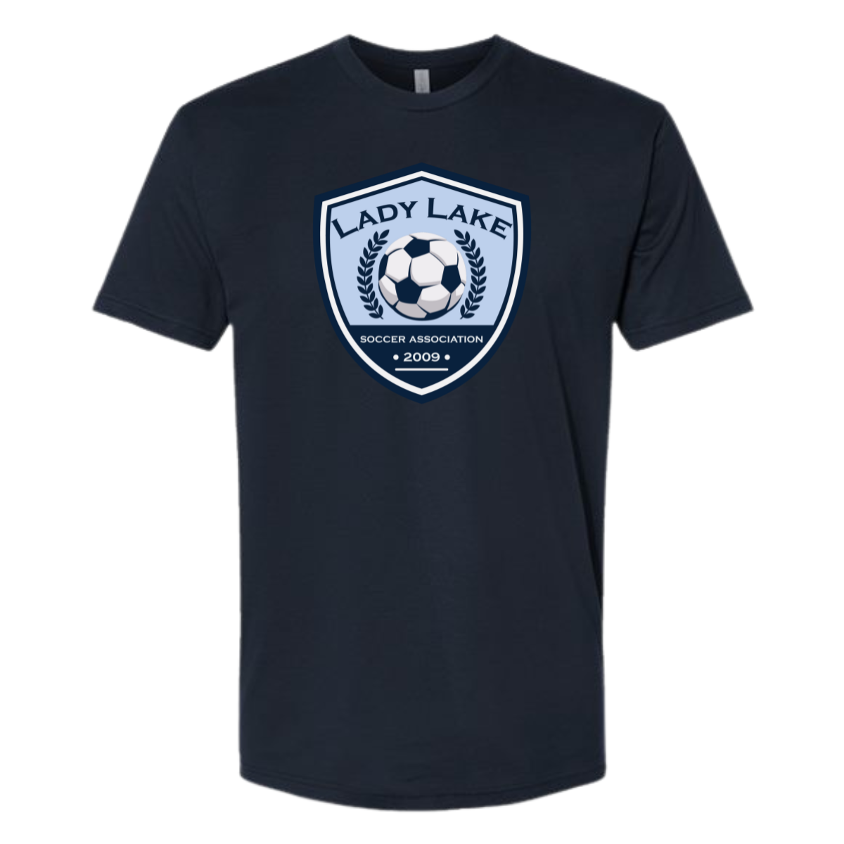 Adult Lady Lake Soccer Association Next Level Cotton T-Shirt