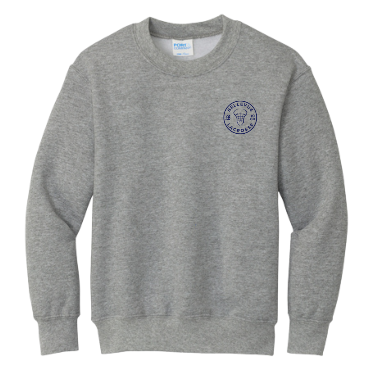 Youth Bellevue Lacrosse Port & Company Crewneck SweatShirt