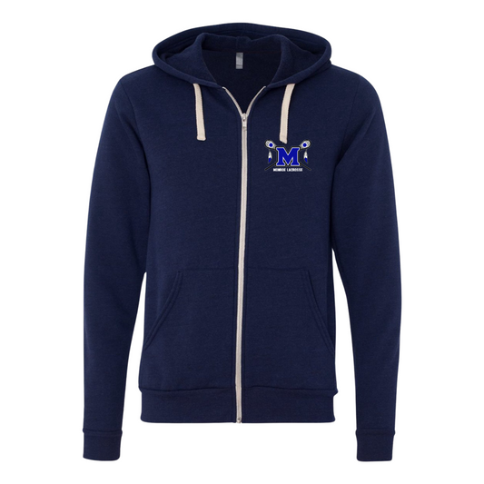 Adult Braves Bella + Canvas Triblend Full Zip Hoodie