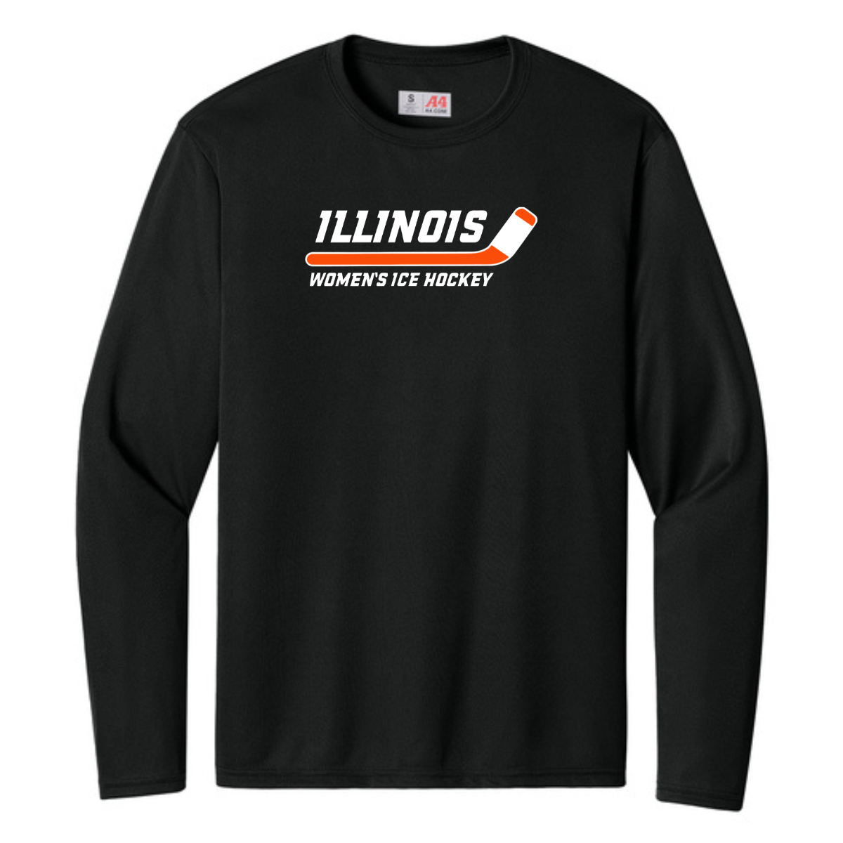 Adult Illinois Hockey Team A4 Cooling Performance LS