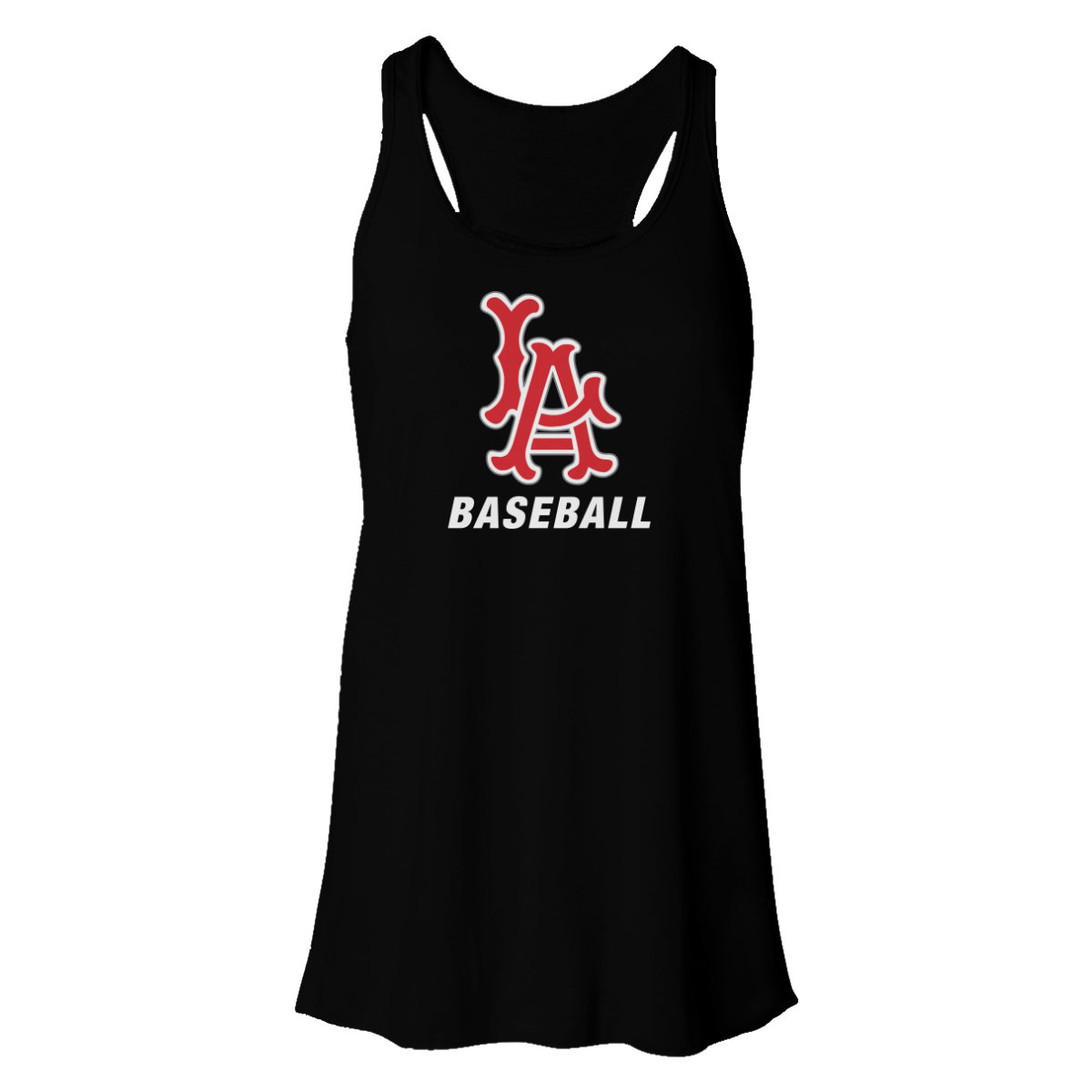 Women's LA Baseball Bella + Canvas Flowy Racerback Tank