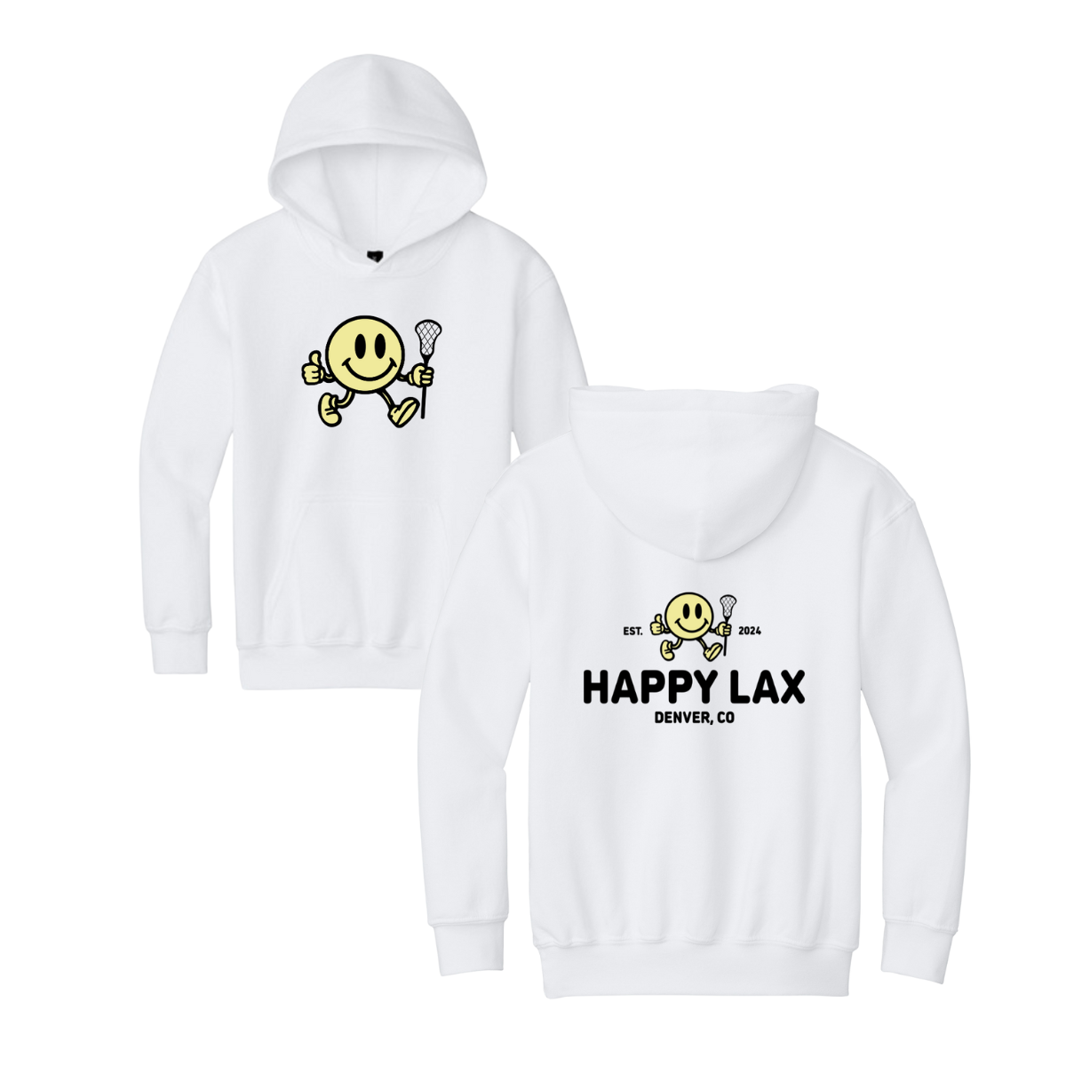 Youth Happy Lax Training Gildan Hoodie