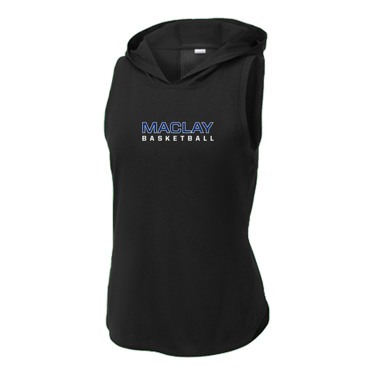 Women's Maclay Basketball Sport-Tek Solid Hoodie Tank