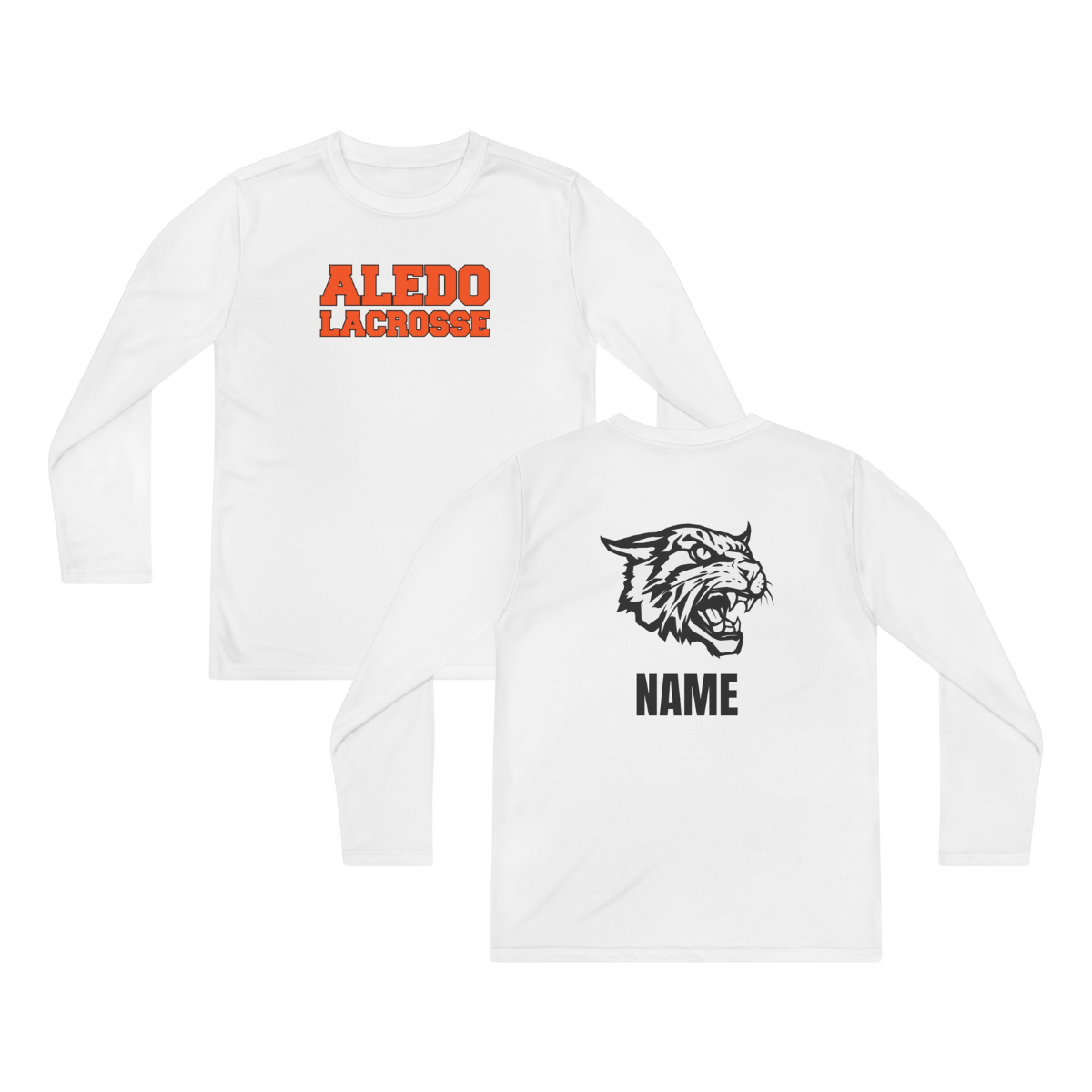 Personalizable - Youth Aledo Lacrosse Sport-Tek Performance Long Sleeve Shirt