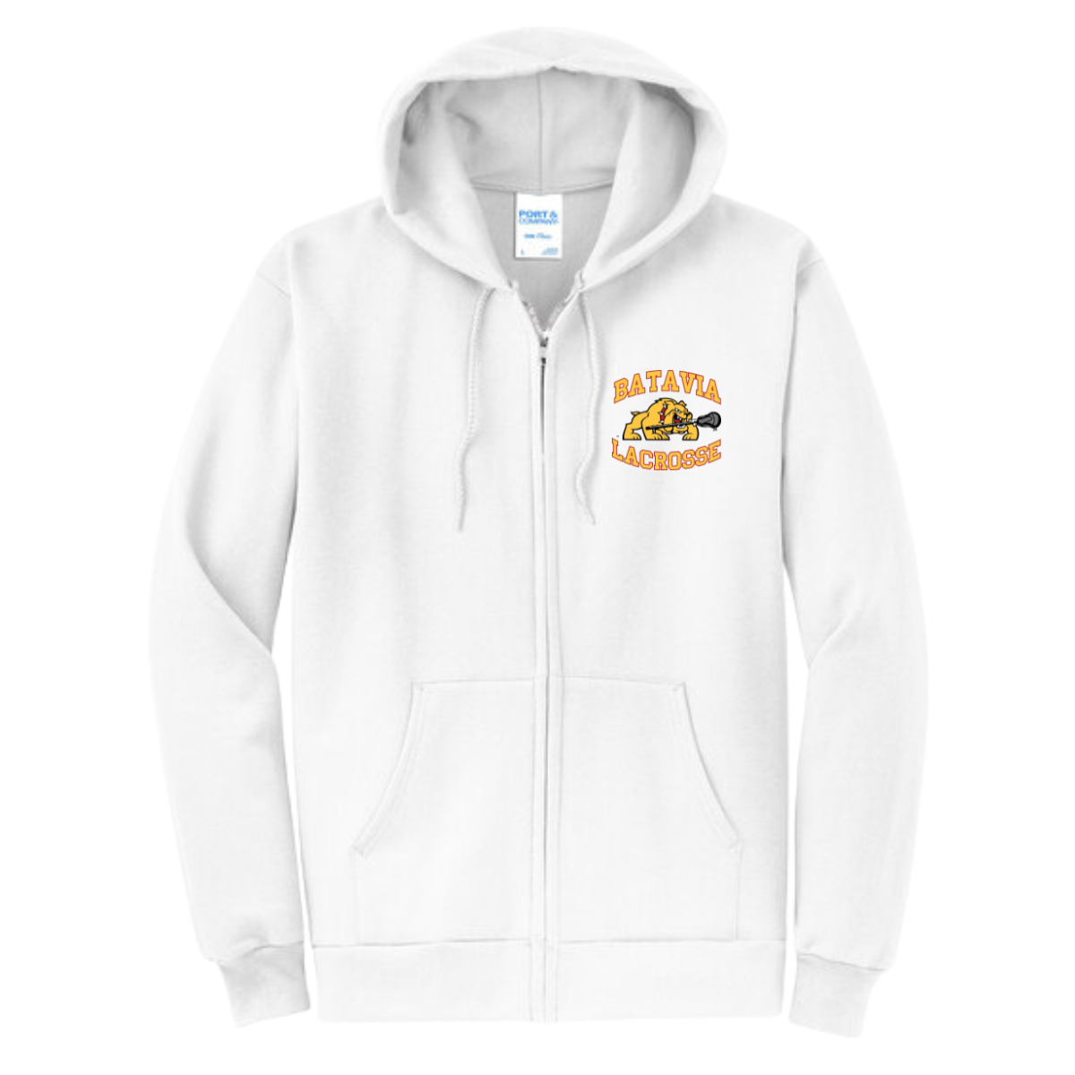 Adult Batavia Lacrosse Port & Company Full Zip Hoodie