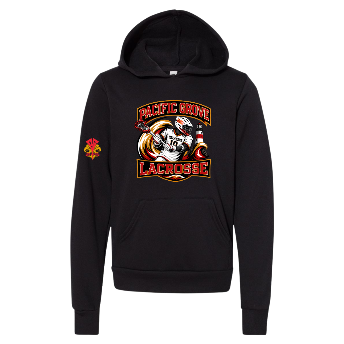 Youth PGHS Lacrosse Bella + Canvas Sponge Fleece Pullover Hoodie