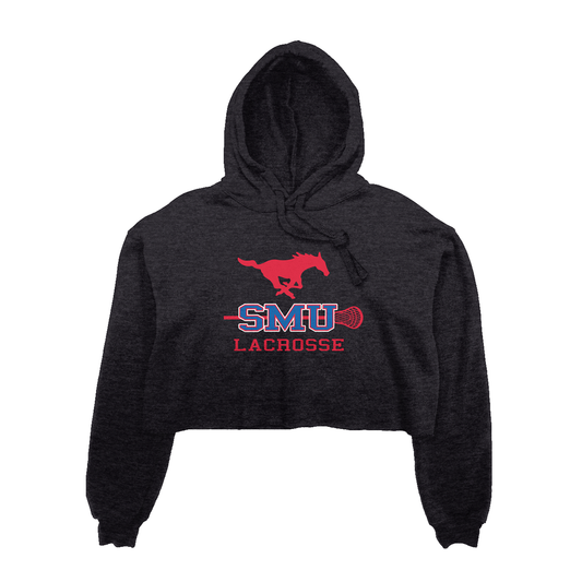 Women's SMU Lacrosse Bella + Canvas Cropped Hoodie