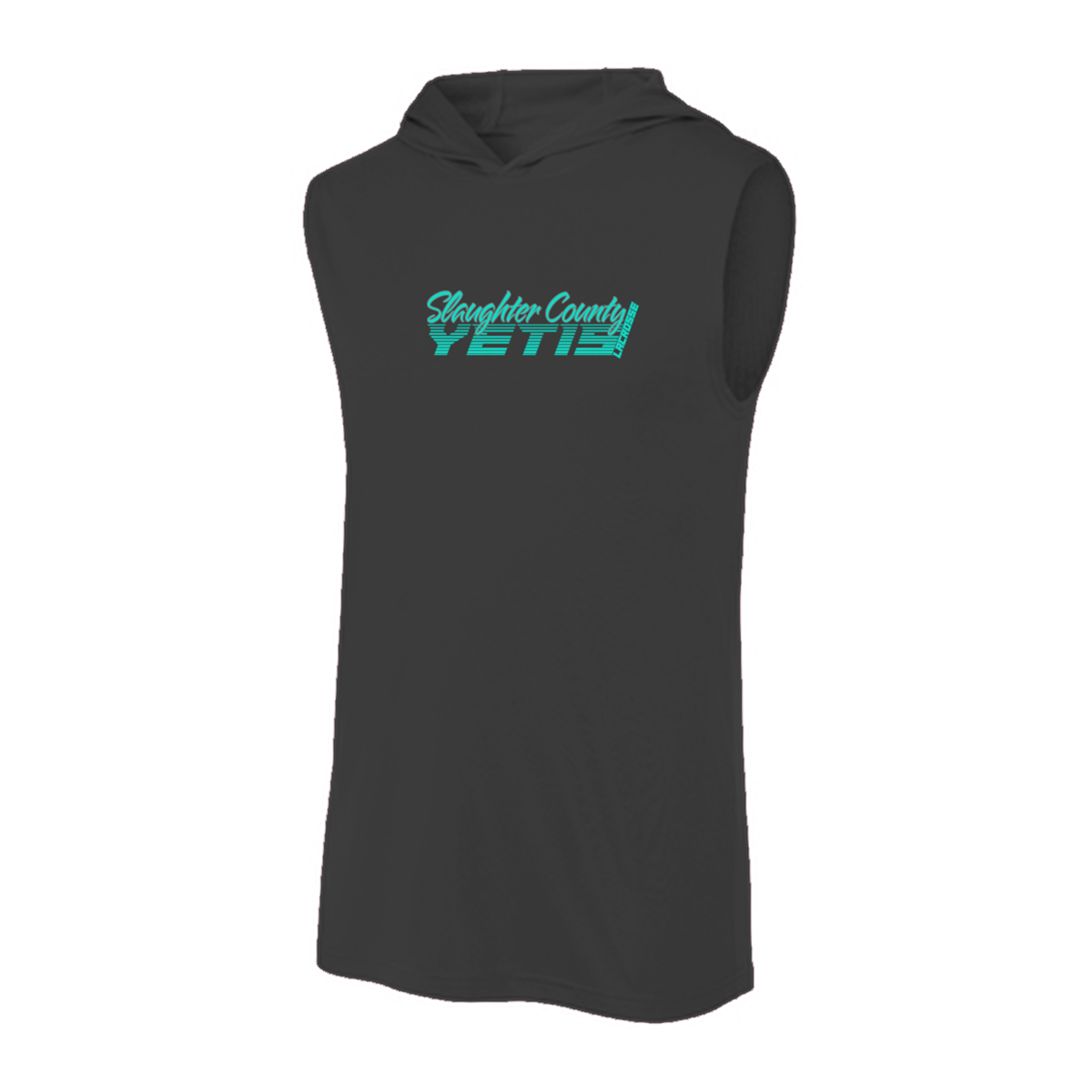 Adult Slaughter County Yetis Lacrosse Sport-Tek Sleeveless Hoodie