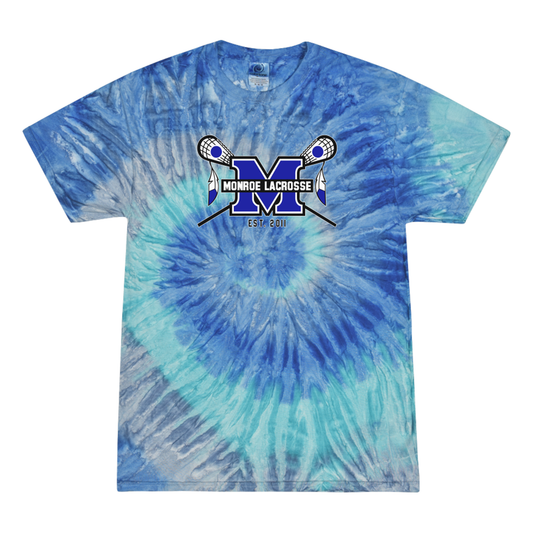 Adult Monroe Braves Lacrosse Tie Dye Shirt