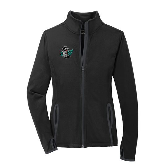 Women's Slaughter County Yetis Lacrosse Sport-Tek Sport-Wick Stretch Full Zip Jacket