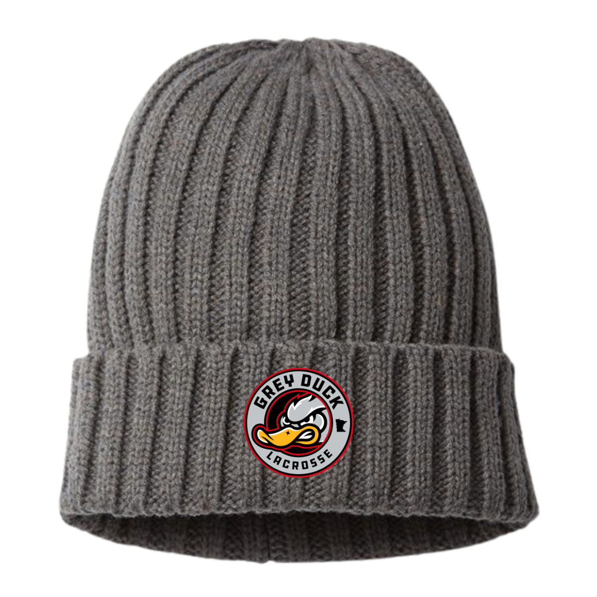 Grey Duck Lacrosse Atlantis Headwear Cable Knit Cuffed Beanie